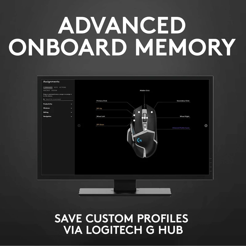 Logitech G502 SE HERO 25K 25600 DPI vezetékes gaming egér - Fekete/Fehér (910-005729)
