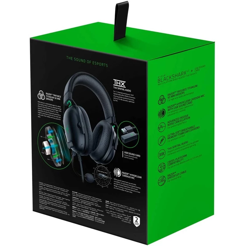 Razer Blackshark v2 USB gaming headset - Fekete (RZ04-03230100-R3M1)