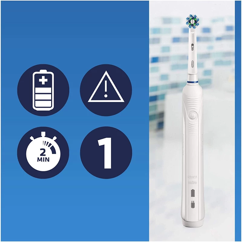 Oral-B PRO 750 Cross Action elektromos fogkefe + Utazótok - Fehér
