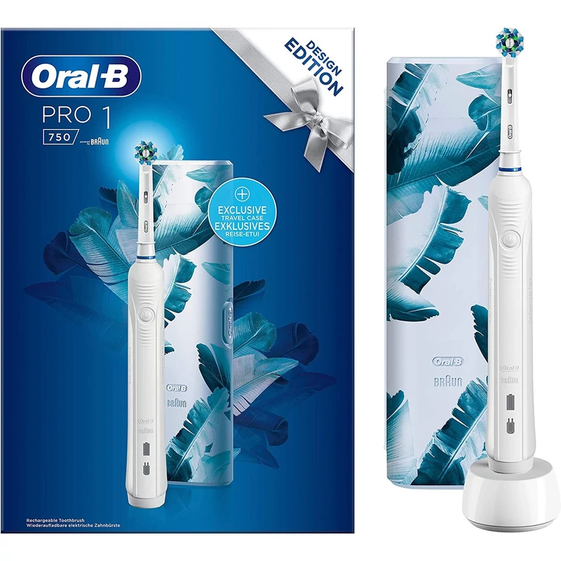Oral-B PRO 750 Cross Action elektromos fogkefe + Utazótok - Fehér