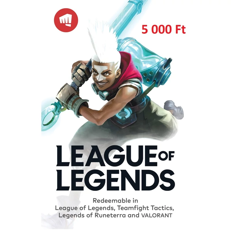 Riot Games feltöltőkártya 5000 Ft