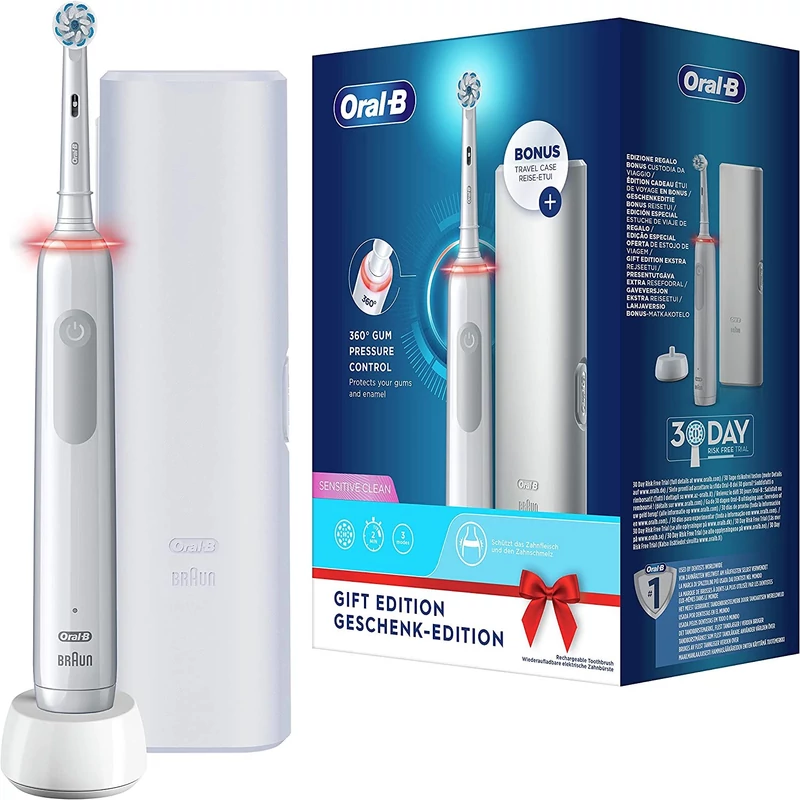 Oral-B PRO 3 3500 Sensi Ultrathin elektromos fogkefe + Utazótok - Fehér