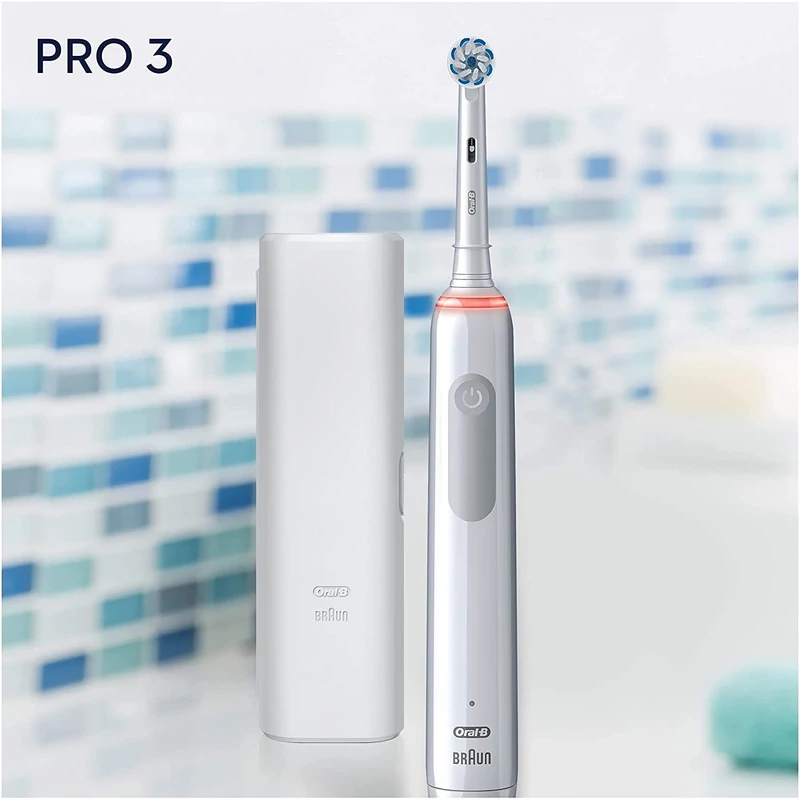 Oral-B PRO 3 3500 Sensi Ultrathin elektromos fogkefe + Utazótok - Fehér