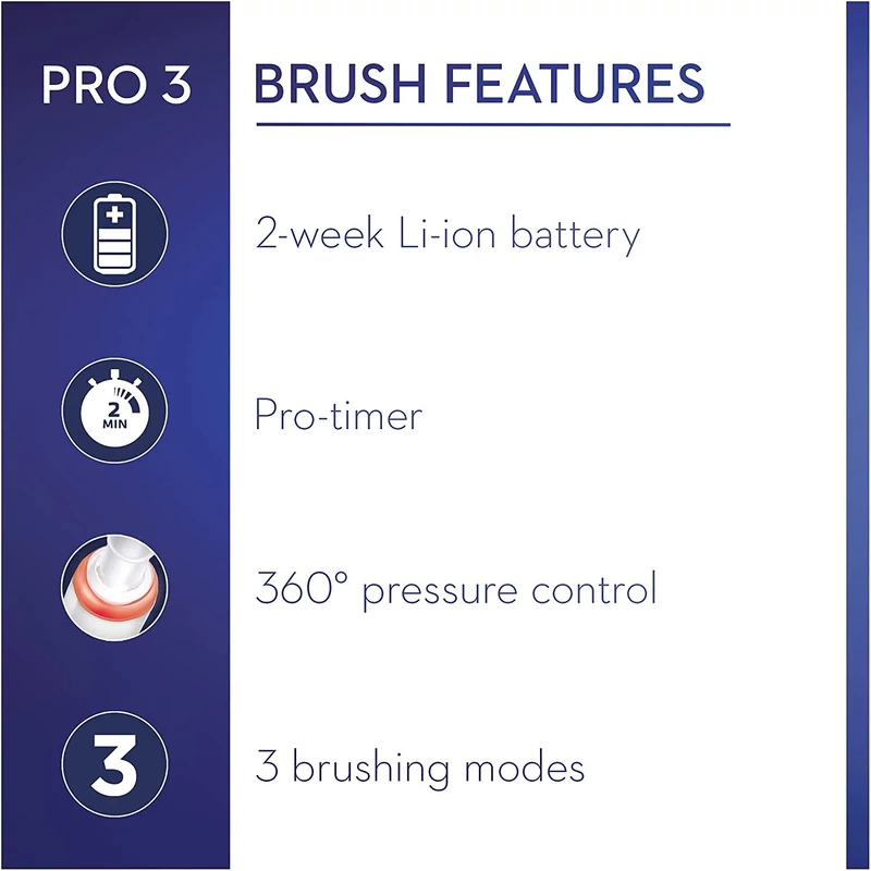 Oral-B PRO 3 3500 Sensi Ultrathin elektromos fogkefe + Utazótok - Fehér