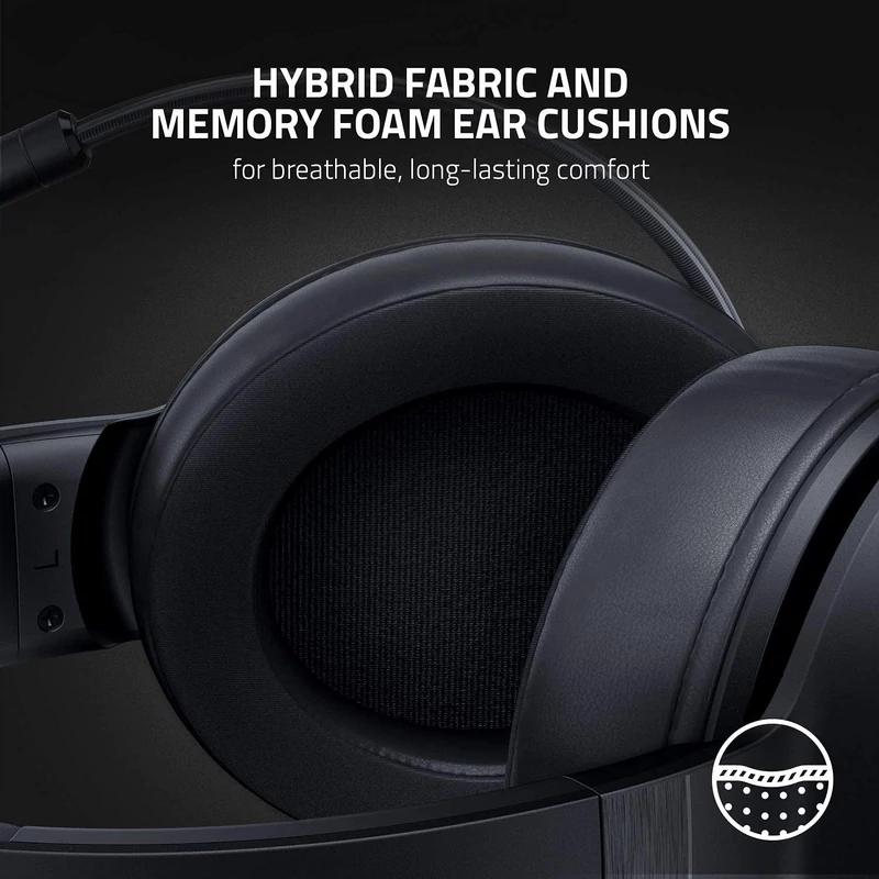 Razer Kraken V3 X headset - Fekete (RZ04-03750100-R3M1)
