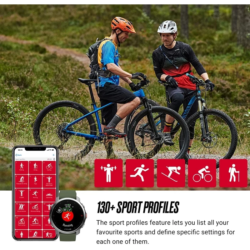 Polar Grit X multisport óra M/L méret - Fekete