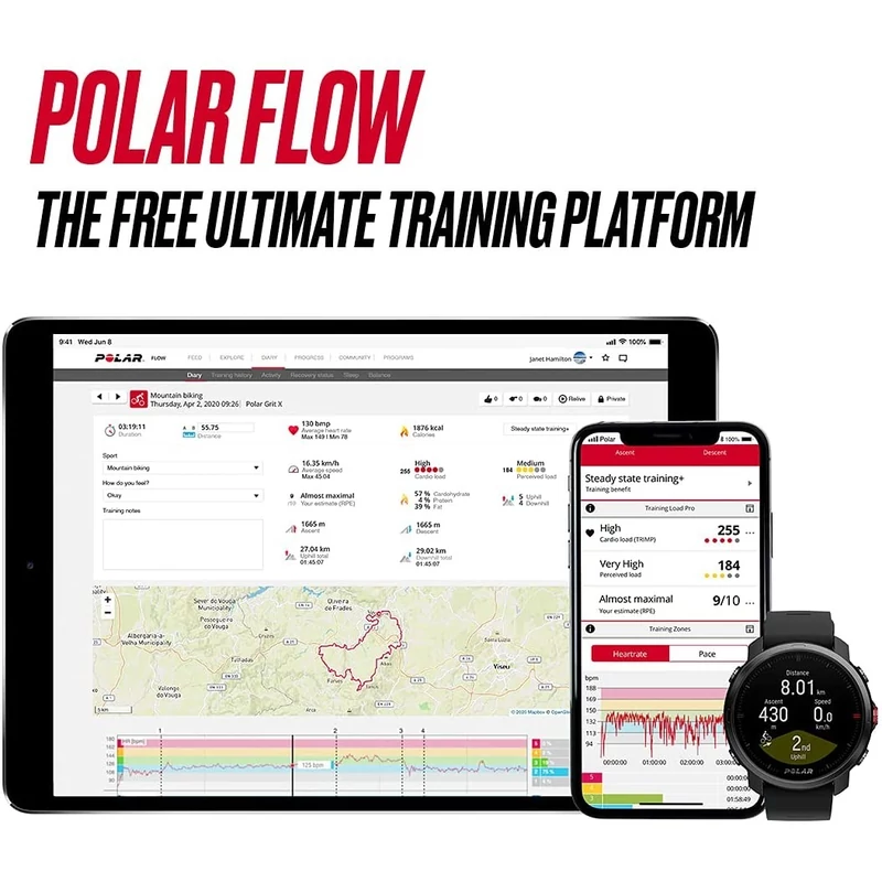 Polar Grit X multisport óra M/L méret - Fekete