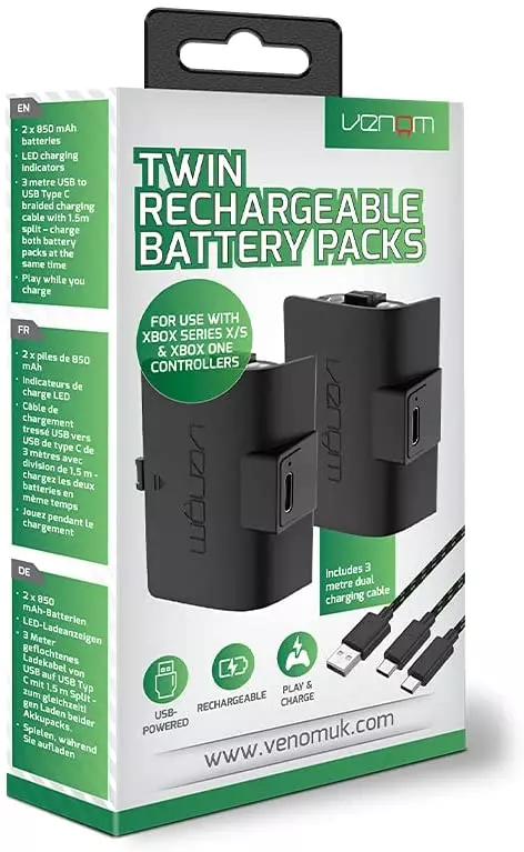 Venom Twin Battery Packs Black (Xbox Series | Xbox One)