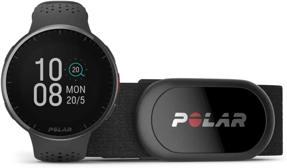 Polar Pacer Pro sport óra, S/L méret + Polar H10 M-XXL mellkaspánt - Fekete (900107610)