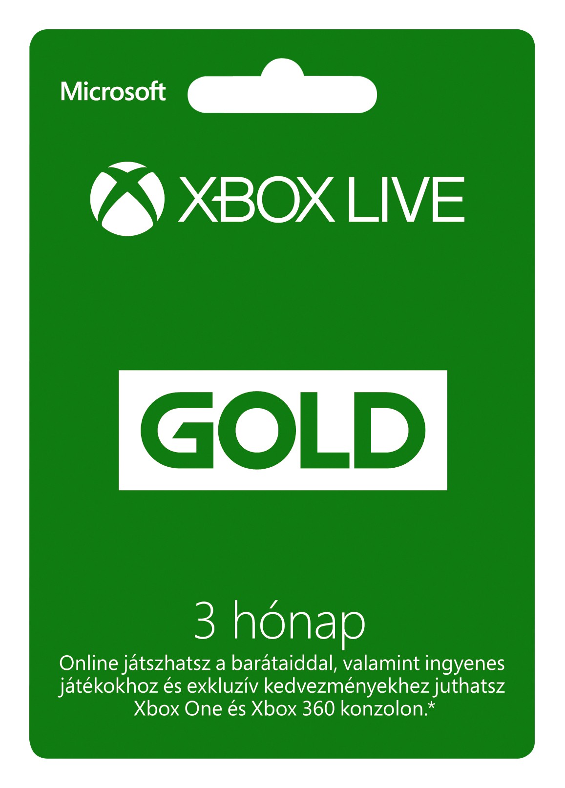 XBOX Live Gold 3 hónapos előfizetés