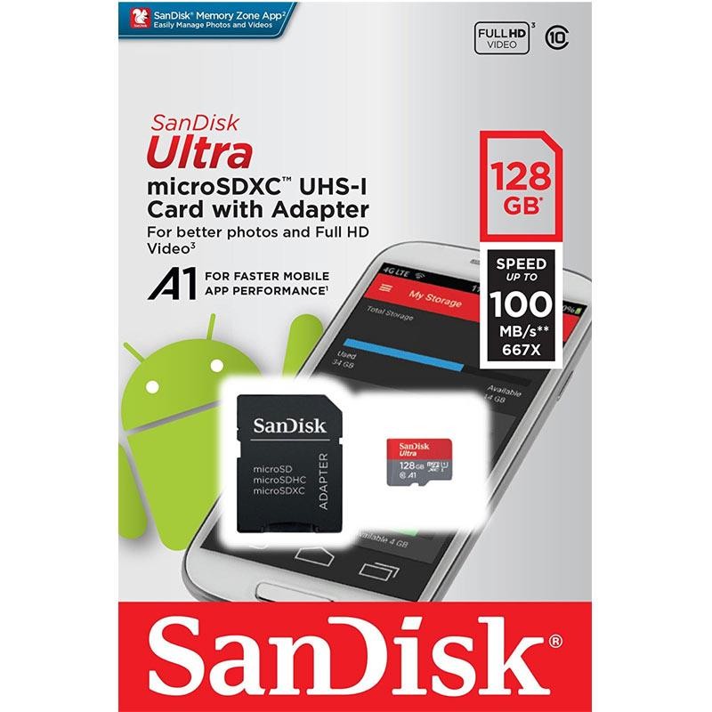 Sandisk Ultra microSDXC 128GB UHS-I memóriakártya