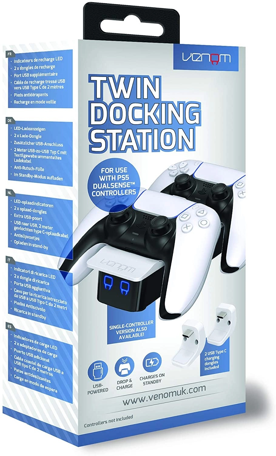 Venom Twin DualSense Docking Station White (PS5)