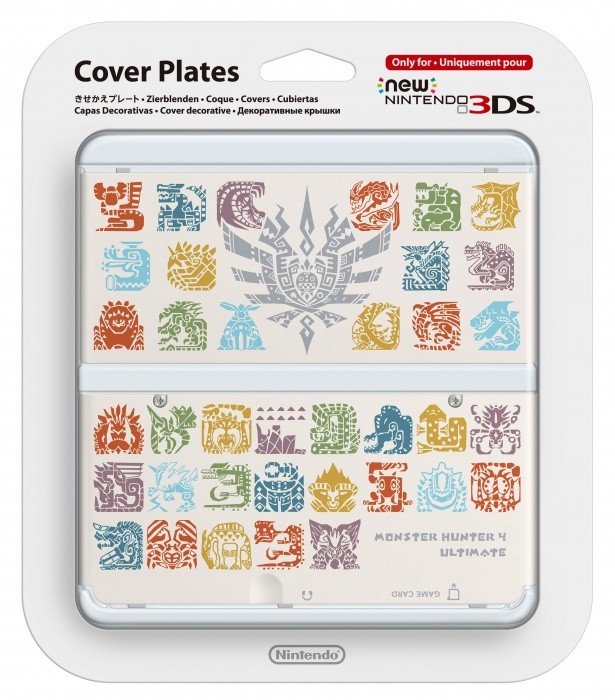 New 3DS Nintendo Cover Plates Monster Hunter 4 (White)