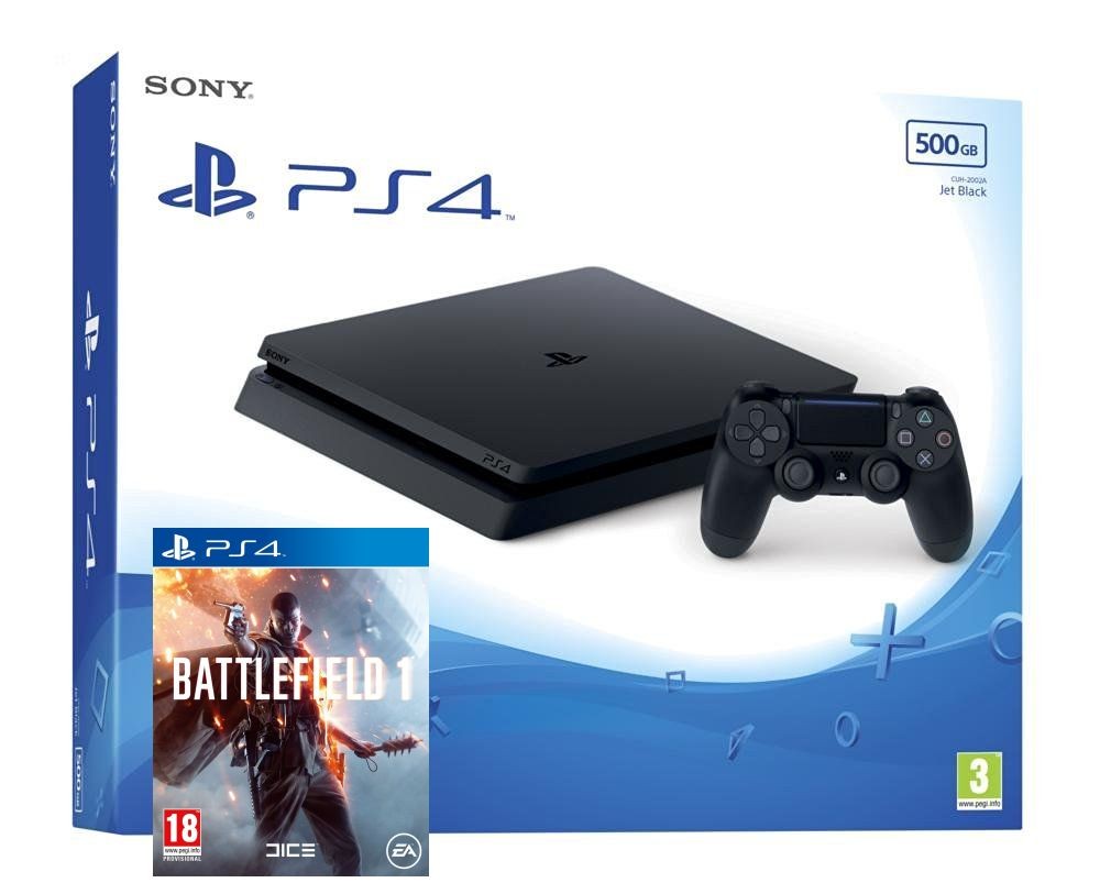 PlayStation 4 Slim (500GB) + Battlefield 1 + ajándék póló