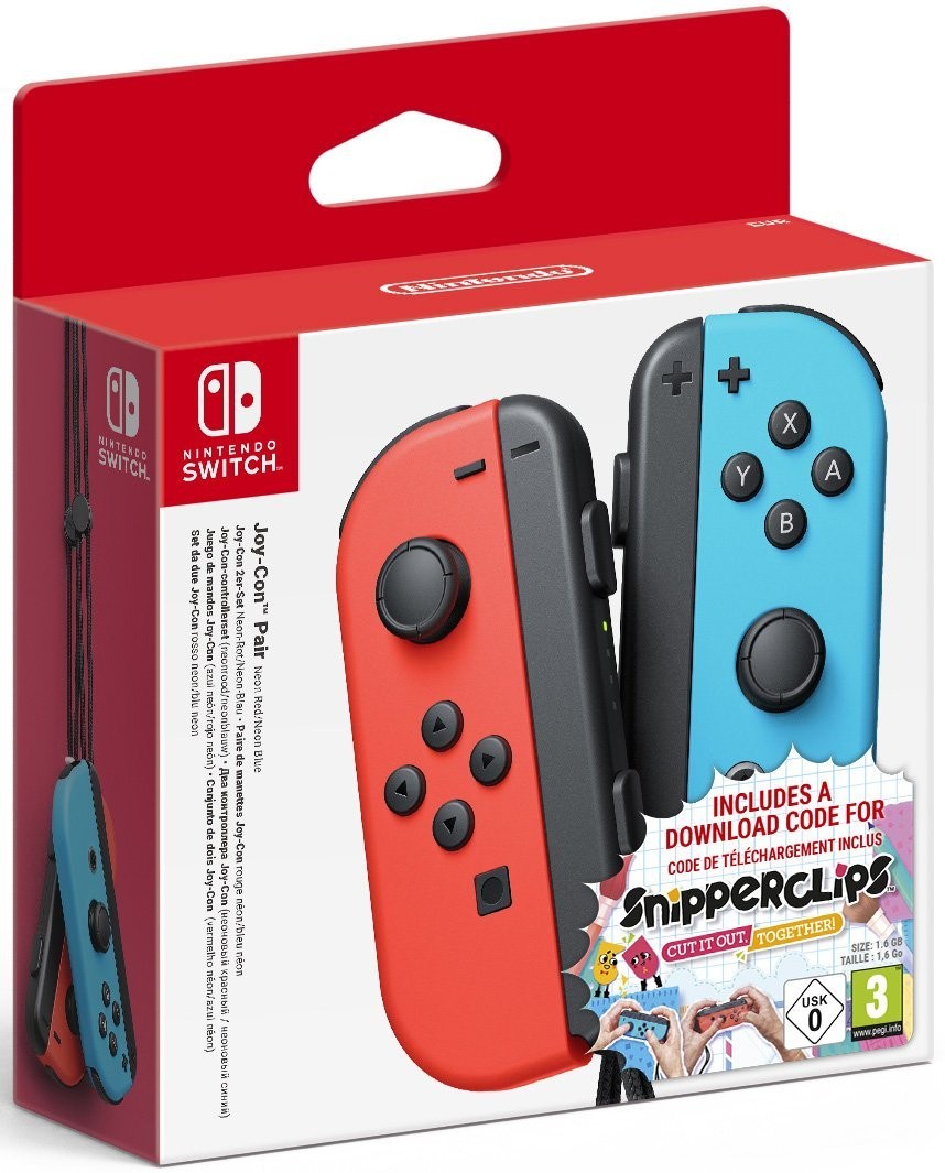 Nintendo Switch Joy-Con Pair (Piros-Kék) + Snipperclips játék